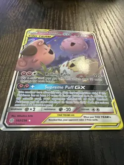 Togepi Cleffa Igglybuff GX - Pokemon- 143/236 - Cosmic Eclipse Holo MINT - Image 2