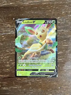 2022 Pokemon SWSH 194 Leafeon V Black Star Promo Holo Mint - Image 1
