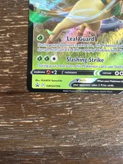 2022 Pokemon SWSH 194 Leafeon V Black Star Promo Holo Mint - Image 2