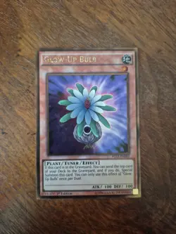Yugioh! Glow-Up Bulb PGL2-EN033 Gold Secret Rare 1st Edition NM - Image 1