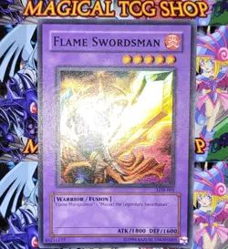 Yugioh Flame Swordsman LOB-003 Super Rare Original Print Konami 2002 - Image 4