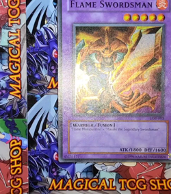 Yugioh Flame Swordsman LOB-003 Super Rare Original Print Konami 2002 - Image 2