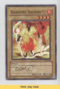 Darkfire Soldier #2 Unlimited YuGiOh Pharaoh's Servant #PSV-045 2002 READ 1a1 - Image 1