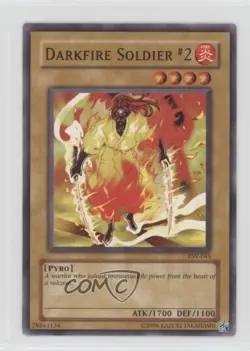Darkfire Soldier #2 Unlimited YuGiOh Pharaoh's Servant #PSV-045 2002 00eu - Image 1