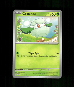 2025 Prismatic Evolutions Cottenee Pokemon Card #007/131 Basic TCG PACK FRESH - Image 1