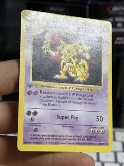 1st Edition Kadabra 32/102 Base Set SHADOWLESS 1999 Pokemon Card TCG - Image 5