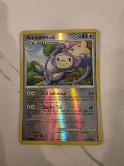 Ambipom 3/123 Mysterious Treasures Reverse Holo Pokemon Card - LP/MP - Image 1