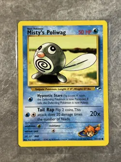 Misty's Poliwag 087/132 Pokemon TCG Gym Heroes WOTC Card Regular Near Mint N1 - Image 1