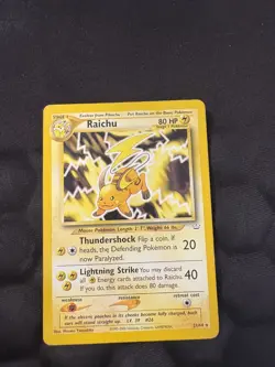 Pokemon TCG Raichu Neo Revelation Card 21/64 Unlimited Rare Vintage LP - Image 3