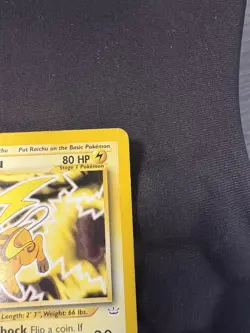 Pokemon TCG Raichu Neo Revelation Card 21/64 Unlimited Rare Vintage LP - Image 5