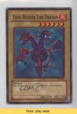 Twin-Headed Fire Dragon Unlimited YuGiOh Pharaoh's Servant #PSV-042 READ 2u3 - Image 1