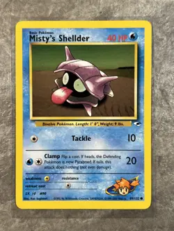 Misty's Shellder 089/132 Pokemon TCG Gym Heroes WOTC Card Regular (Near Mint) N1 - Image 1