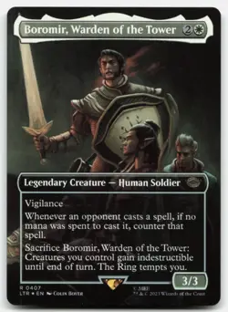 MTG Boromir, Warden of the Tower (Borderless) Foil R Universes Beyond: LOTR - Image 1