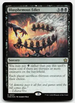 MTG Blasphemous Edict Foil R Foundations 57 LP - Image 1