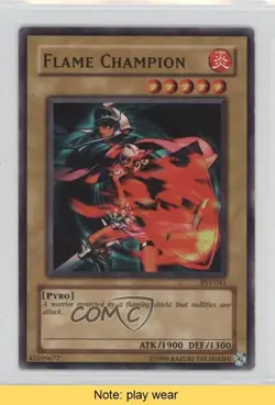 Flame Champion Unlimited YuGiOh Pharaoh's Servant #PSV-041 2002 READ 2u3 - Image 1