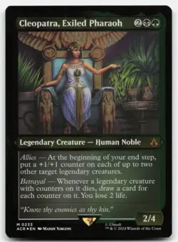 MTG Cleopatra, Exiled Pharaoh (Foil Etched) M Universes Beyond: Assassin's Creed - Image 1