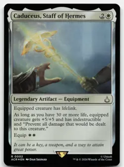 MTG Caduceus, Staff of Hermes Foil R Universes Beyond: Assassin's Creed 2 LP - Image 1