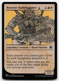 MTG Bruenor Battlehammer (Showcase) Foil U Adventures in the Forgotten Realms 33 - Image 1