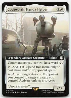 MTG Codsworth, Handy Helper (Extended Art) R Universes Beyond: Fallout 366 LP - Image 1