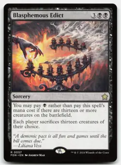 MTG Blasphemous Edict R Foundations 57 LP - Image 1