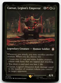 MTG Caesar, Legion's Emperor (Display Commander) - Thick Stock M Universes Beyon - Image 1