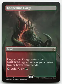 MTG Copperline Gorge (Borderless) R Phyrexia: All Will Be One 371 LP - Image 1