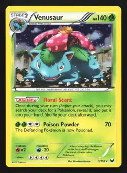 Pokemon Venusaur 3/108 Dark Explorers Cosmos Holo Rare LP - Image 1