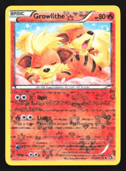 Pokemon Growlithe RC4 Legendary Treasures Radiant Collection Holo LP - Image 1