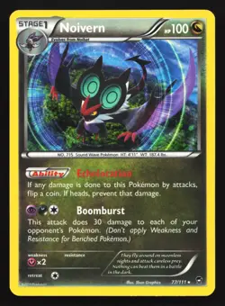 Pokemon Noivern 77/111 Furious Fists Cosmos Holo Rare LP - Image 1