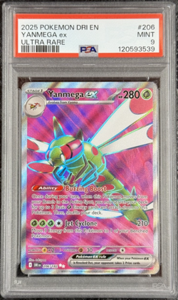 2025 POKEMON DRI EN YANIMEGA ex ULTRA RARE #206 MINT 💎 PSA 9 - Image 1