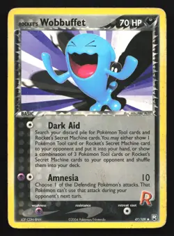 Pokemon Rocket's Wobbuffet 47/109 EX Team Rocket Returns Regular HP - Image 1