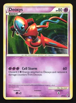 Pokemon Deoxys 2/95 Call of Legends Holo Rare LP - Image 1