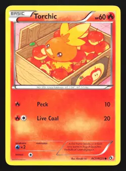 Pokemon Torchic RC5 Legendary Treasures Radiant Collection Holo LP - Image 1