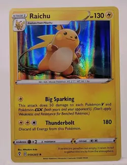 Raichu 050/203 Rare Holo - Pokemon Sword & Shield Evolving Skies - Image 1