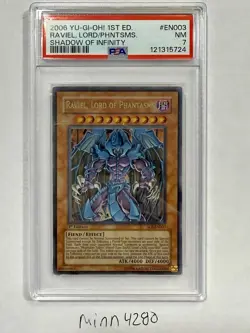 YuGiOh Raviel Lord of Phantasms SOI-EN003 1st Edition Ultra Rare PSA 7 NM - Image 1