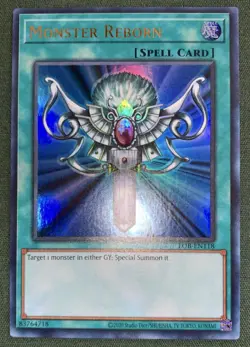 Yugioh Monster Reborn LOB-EN118 (25th Anniversary) Ultra Rare NM w/Tracking - Image 2