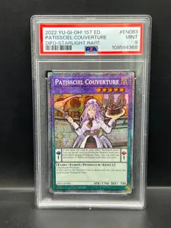 Yugioh PSA 9 MINT Patissciel Couverture DIFO-EN083 Starlight Rare 1st Ed S#4368 - Image 1