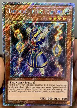 Yugioh Thunder King Rai-Oh RA03-EN207 Platinum Secret Rare 1st Ed NM w/Tracking - Image 1