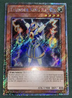 Yugioh Thunder King Rai-Oh RA03-EN207 Platinum Secret Rare 1st Ed NM w/Tracking - Image 2