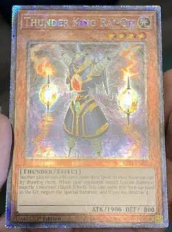 Yugioh Thunder King Rai-Oh RA03-EN207 Platinum Secret Rare 1st Ed NM w/Tracking - Image 5
