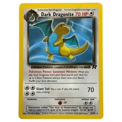 Dark Dragonite 22/82 Non Holo Rare Team Rocket Pokemon TCG Card Unlimited - Image 1