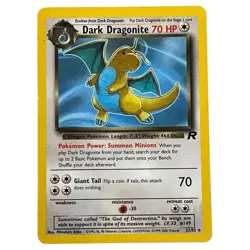 Dark Dragonite 22/82 Non Holo Rare Team Rocket Pokemon TCG Card Unlimited - Image 1