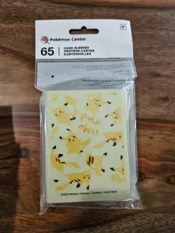 Pokemon Center Pikachu Allover (Pikachu) Trading Card Sleeves - 65 Pack New - Image 1