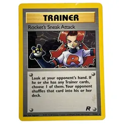 Rocket's Sneak Attack 72/82 Team Rocket Non Holo Rare Vintage Pokemon TCG Card - Image 1