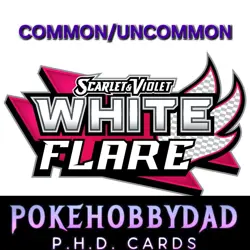 Pokemon Card White Flare - Singles - Common uncommon - Select Your Card - Image 1