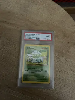 PSA 8 Bulbasaur 44/102 Base Set 1999 Non Holo Pokemon Card - Image 1