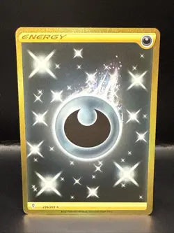 Pokemon Darkness Energy TCG Card 236/203 Evolving Skies Gold Secret Rare - Image 1