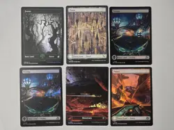 6 (FOIL) Full Art Basic Lands MTG Assorted Card Lot - Image 1