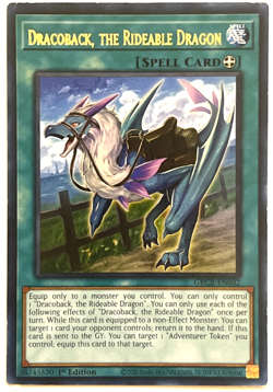 YuGiOh! - Dracoback, the Rideable Dragon - GRCR-EN032 - 1st Edition - Rare - Image 1