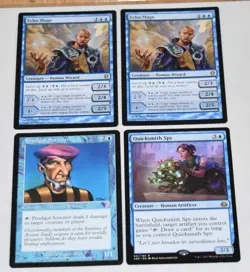 MTG Lot 2x Echo Mage, Quicksmith Spy, Prodigal Sorcerer Rare Blue Wizard - Image 1